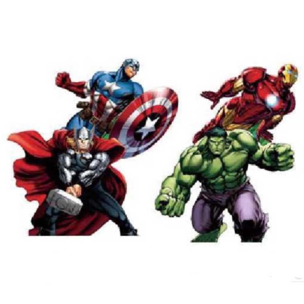 Marvel Captain America, Thor, Iron Man and The Hulk Decal